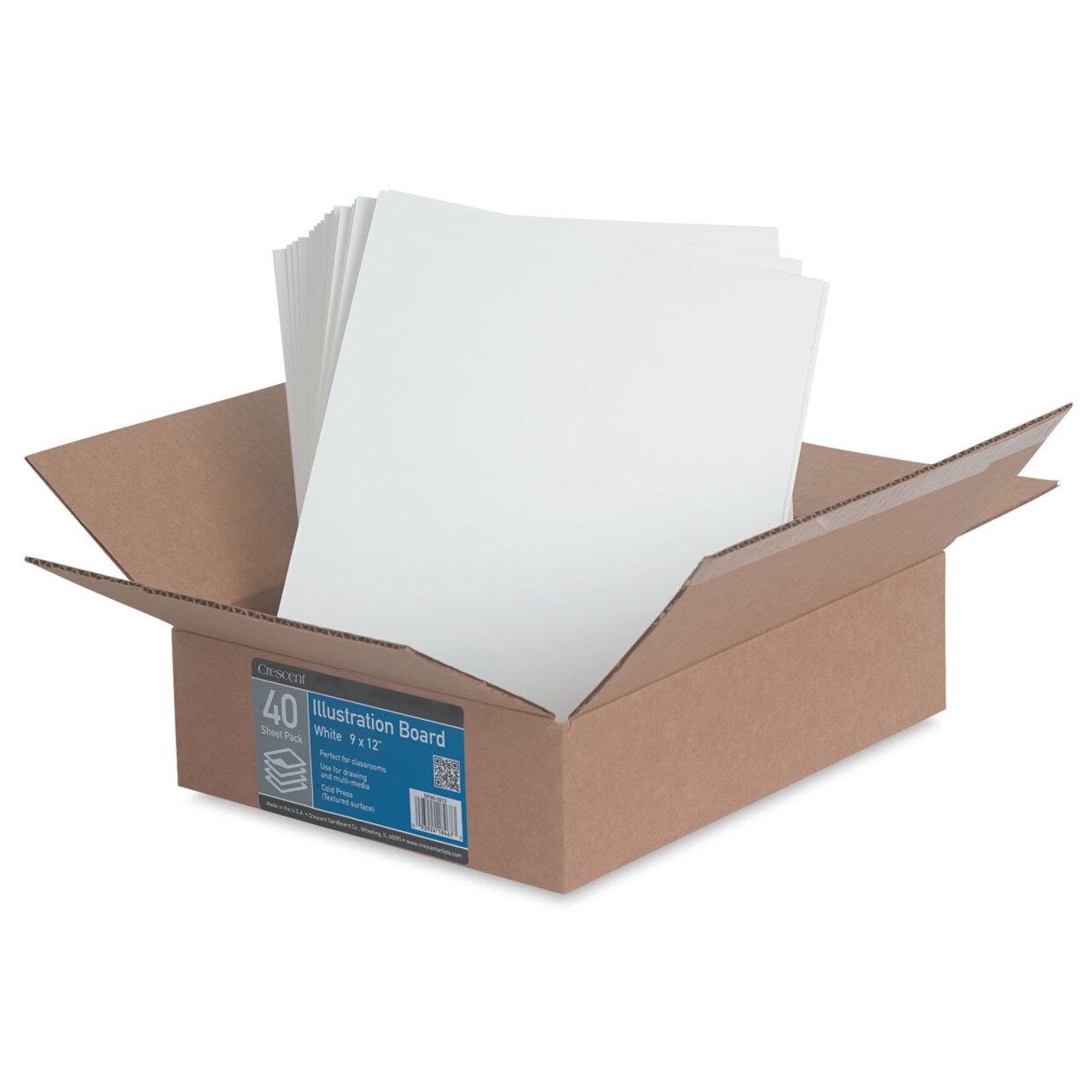 Crescent No. 99 University Grade Cold Press Illustration Board - 9" x 12", 14-Ply, Pkg of 40 Sheets